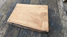 Load image into Gallery viewer, Sweet Chestnut chopping board with dark blue highlights