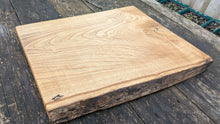 Load image into Gallery viewer, Sweet Chestnut chopping board with dark blue highlights