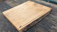 Load image into Gallery viewer, Sweet Chestnut chopping board with dark blue highlights