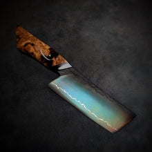 Load image into Gallery viewer, 120mm Lightning Nakiri Veg Knife | Handmade Kitchen Knives