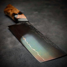 Load image into Gallery viewer, 120mm Lightning Nakiri Veg Knife | Handmade Kitchen Knives