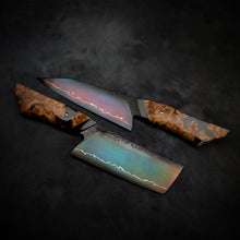 Load image into Gallery viewer, 120mm Lightning Nakiri Veg Knife | Handmade Kitchen Knives