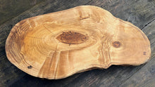 Load image into Gallery viewer, London plane serving board with orange highlights
