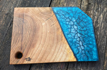 Load image into Gallery viewer, Blue silver Walnut resin board
