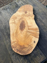 Load image into Gallery viewer, London plane serving board with orange highlights
