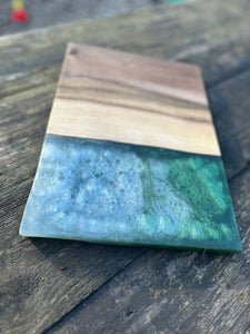 Green silver Walnut resin board