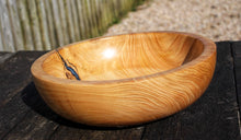 Load image into Gallery viewer, Deep chestnut with dark blue resin bowl
