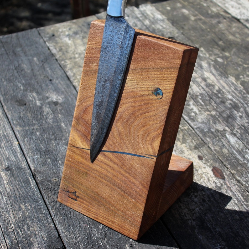 Magnetic Elm knife stand