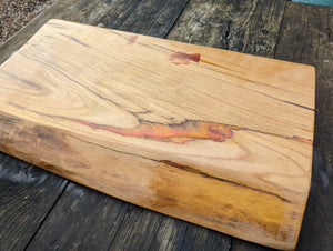 Chestnut Chefs board with fire highlights