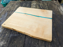 Load image into Gallery viewer, Sycamore mint-blue chopping board
