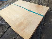 Load image into Gallery viewer, Sycamore mint-blue chopping board
