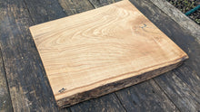 Load image into Gallery viewer, Sweet Chestnut chopping board with dark blue highlights
