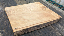 Load image into Gallery viewer, Sweet Chestnut chopping board with dark blue highlights
