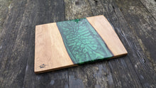 Load image into Gallery viewer, Chestnut and Green Resin cheeseboard
