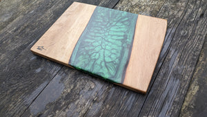 Chestnut and Green Resin cheeseboard