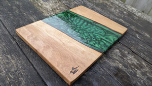 Chestnut and Green Resin cheeseboard