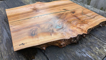 Load image into Gallery viewer, Extra large Wych Elm Chefs board with green highlights
