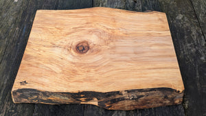 Spalted sycamore with amber resin 50cm x 34cm