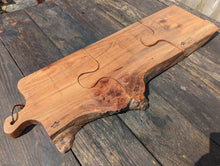 Load image into Gallery viewer, Hanging jigsaw Wych Elm serving boards
