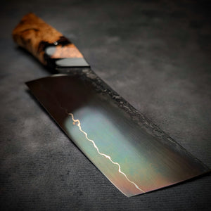 120mm Lightning Nakiri Veg Knife | Handmade Kitchen Knives