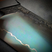 Load image into Gallery viewer, 120mm Lightning Nakiri Veg Knife | Handmade Kitchen Knives
