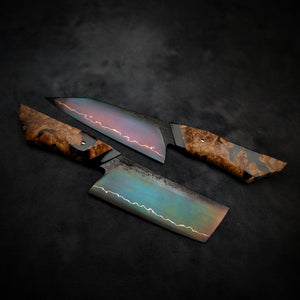 120mm Lightning Nakiri Veg Knife | Handmade Kitchen Knives