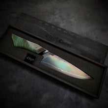 Load image into Gallery viewer, 170mm Sea Blue Utility Knife | Handmade Kitchen Knives
