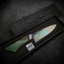 Load image into Gallery viewer, 170mm Sea Blue Utility Knife | Handmade Kitchen Knives
