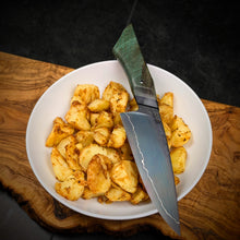 Load image into Gallery viewer, 170mm Sea Blue Utility Knife | Handmade Kitchen Knives
