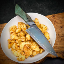 Load image into Gallery viewer, 170mm Sea Blue Utility Knife | Handmade Kitchen Knives
