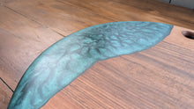 Load image into Gallery viewer, Racing green Resin and Cornish Walnut 36cm round board
