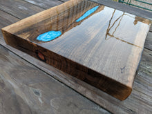 Load image into Gallery viewer, The firewater, Cornish Walnut chopping board 40cm by 35cm
