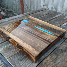 Load image into Gallery viewer, The firewater, Cornish Walnut chopping board 40cm by 35cm
