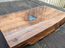 Load image into Gallery viewer, Personal Walnut with sky blue resin highlight
