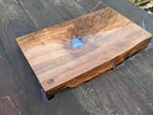 Load image into Gallery viewer, Personal Walnut with sky blue resin highlight
