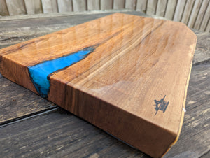 Cornish Walnut with blue resin edge