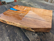 Load image into Gallery viewer, Cornish Walnut with blue resin edge
